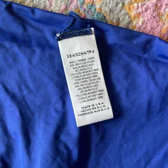 Vitamin A blue bikini bottoms moderate coverage new with tags size extra small. - Picture 3 of 5